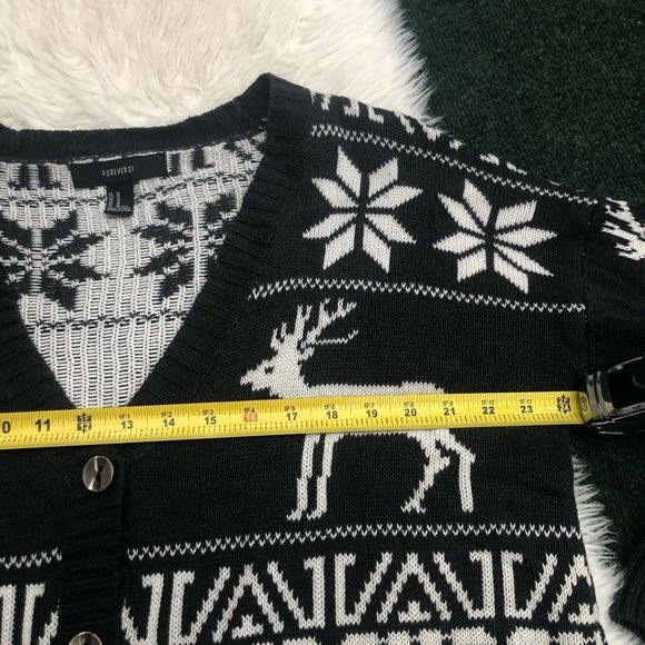 Reindeer Festive Folk Legend Cardigan Sweater - Picture 12 of 16